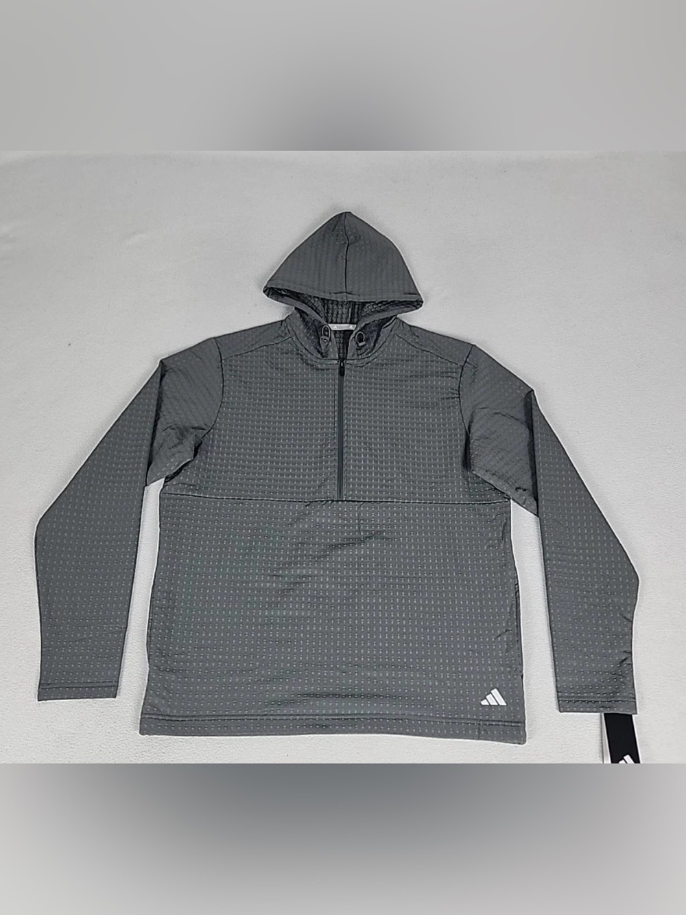 Adidas 1/2 Zip Windbreaker Golf Hoodie Men’s Large NWT Gray Performance Pullover - Picture 2 of 7
